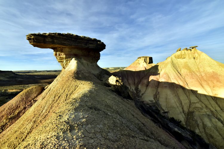 Bardenas Reales Espagne Navarre Désert Paysage Heures d'or Argile Ocre