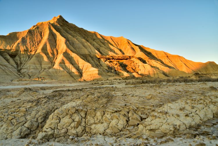 Bardenas Reales Espagne Navarre Désert Paysage Heures d'or Argile Ocre