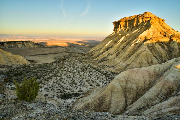 Bardenas Reales Espagne Navarre Désert Paysage Heures d'or Argile Ocre