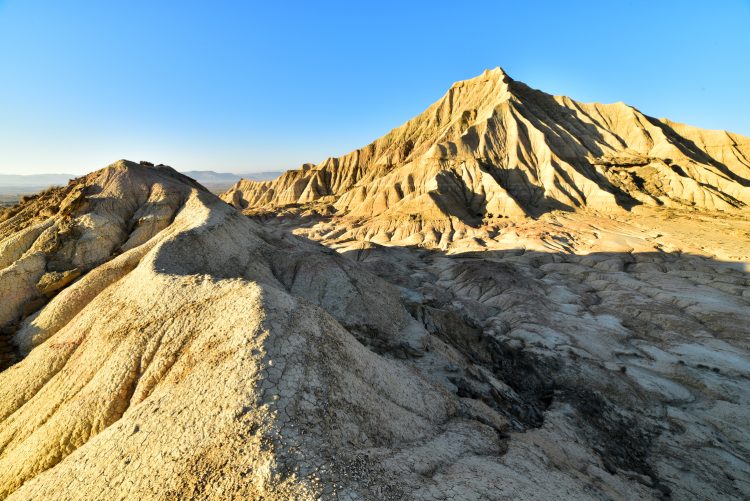 Bardenas Reales Espagne Navarre Désert Paysage Heures d'or Argile Ocre