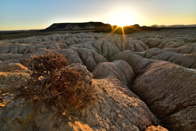 Bardenas Reales Espagne Navarre Désert Paysage Heures d'or Argile Ocre