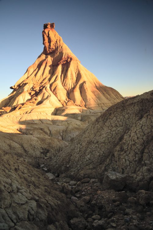 Bardenas Reales Espagne Navarre Désert Paysage Heures d'or Argile Ocre