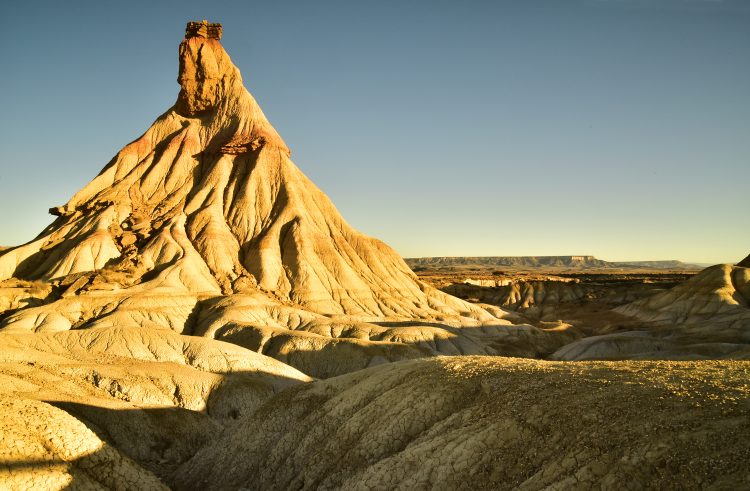 Bardenas Reales Espagne Navarre Désert Paysage Heures d'or Argile Ocre