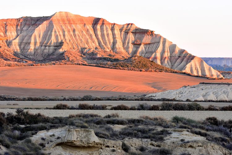 Bardenas Reales Espagne Navarre Désert Paysage Heures d'or Argile Ocre