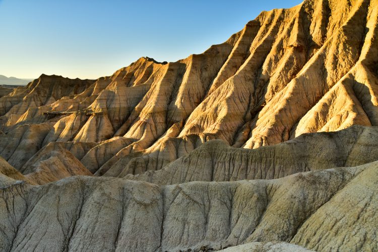 Bardenas Reales Espagne Navarre Désert Paysage Heures d'or Argile Ocre