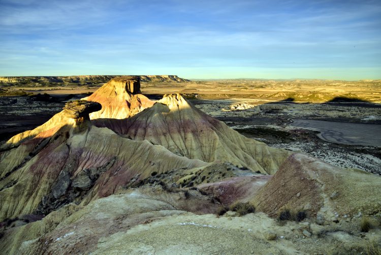 Bardenas Reales Espagne Navarre Désert Paysage Heures d'or Argile Ocre