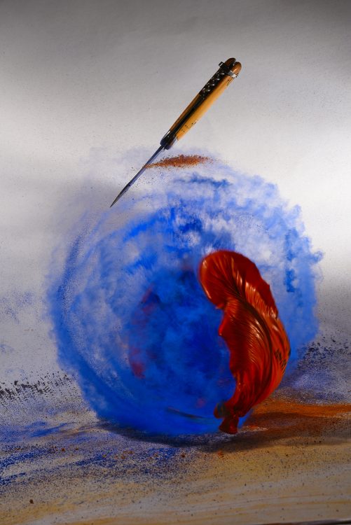 Haute vitesse Flash High speed Image figée Eclats de verre Explosion