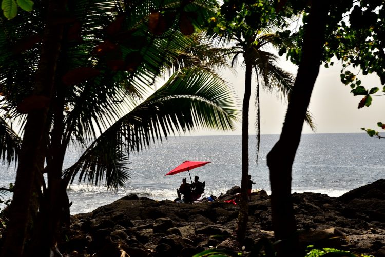 Big Island Hawaï Côte Sud-Est Hot springs Kalapana Kapoho Mermaid Pond