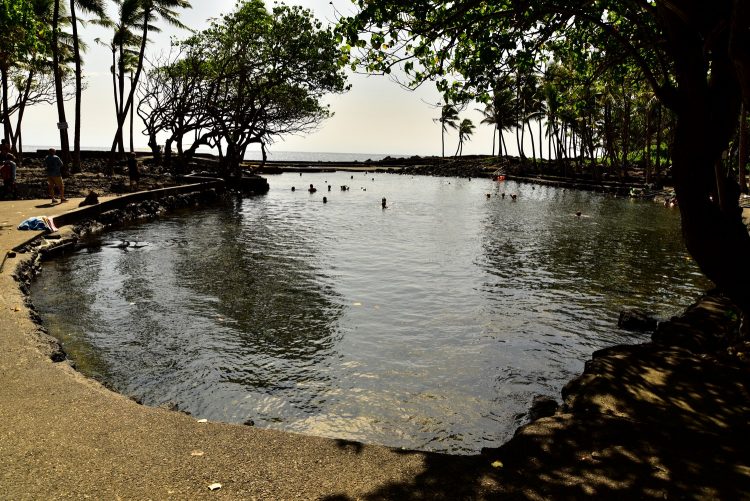 Big Island Hawaï Côte Sud-Est Hot springs Kalapana Kapoho Mermaid Pond
