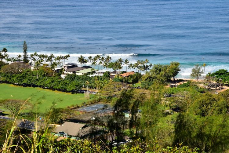 Hawaï Oahu Plage Corail Coucher de Soleil Sunset Beach Bay Turtle bay