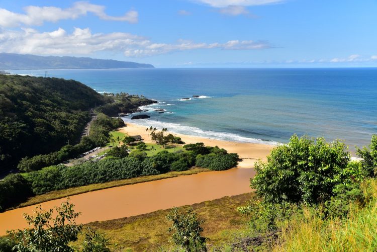 Hawaï Oahu Plage Corail Coucher de Soleil Sunset Beach Bay Turtle bay