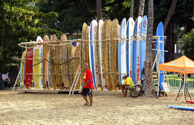 Depuis le beach park de Diamond Head