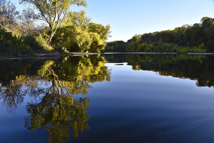 Cingle de Montfort Couleurs Automne Rivière Dordogne Reflets