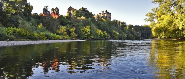 Cingle de Montfort Couleurs Automne Rivière Dordogne Reflets