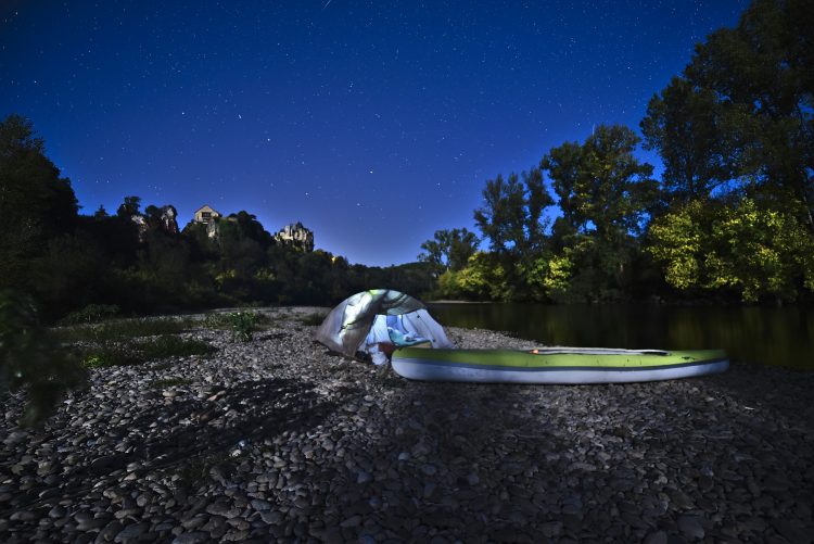 Dordogne Nuit Paysage nocturne Lune Etoiles Reflets