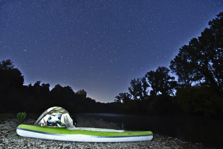 Dordogne Nuit Paysage nocturne Lune Etoiles Reflets