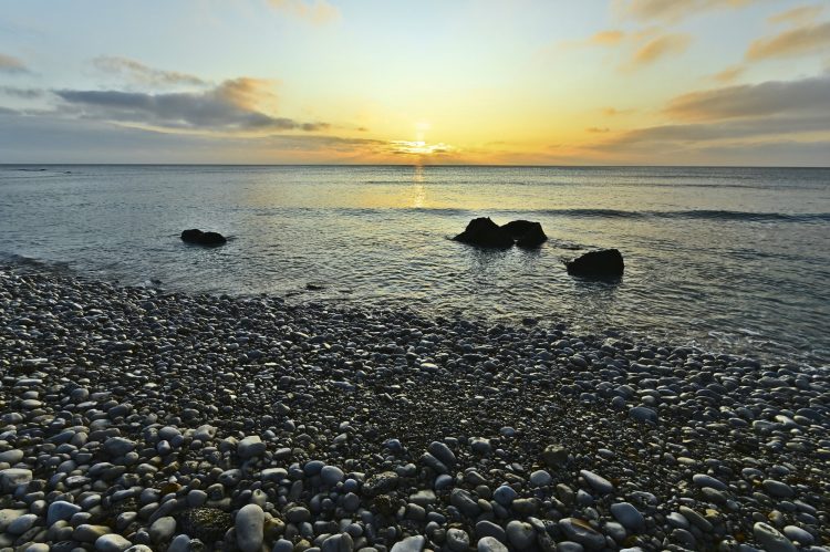 Île d'Oléron Pose longue Ecume Vagues Brumeux Sable Galets Décembre