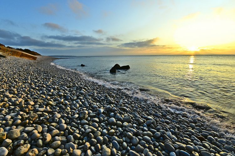 Île d'Oléron Pose longue Ecume Vagues Brumeux Sable Galets Décembre