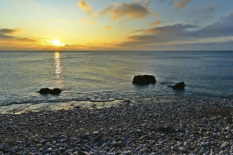 Île d'Oléron Pose longue Ecume Vagues Brumeux Sable Galets Décembre