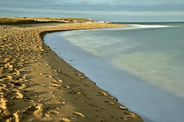 Île d'Oléron Pose longue Ecume Vagues Brumeux Sable Galets Décembre