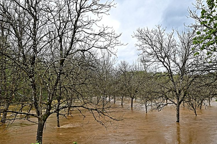 Crue de l'Auvézère - La Roquette